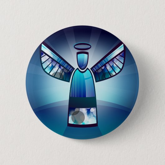Angel: Blue Angel Ronde Button 5,7 Cm (Voorkant)