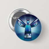 Angel: Blue Angel Ronde Button 5,7 Cm (Voorkant /achterkant)