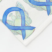 Angel Blue Awareness Ribbon Custom Soft Blankets Fleece Deken (Hoek)