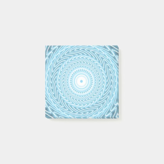 Angel Blue blauwgroen wervelpatroon Post-it® Notes (Voorkant)