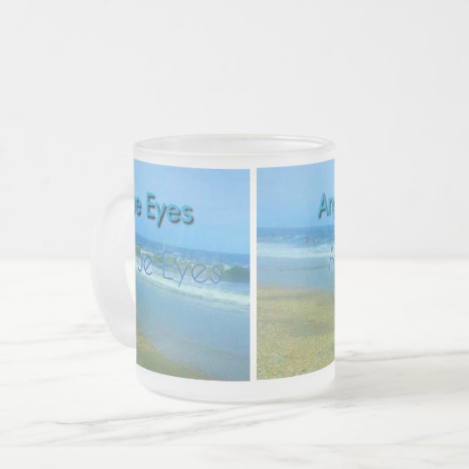 Angel Blue Eyes Frosted Mok (Voorkant links)