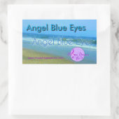 Angel Blue Eyes Rechthoek Stickers (Tas)