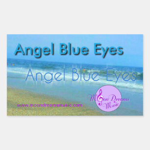 Angel Blue Eyes Rechthoek Stickers