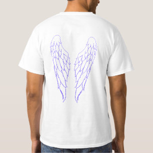 Angel Blue Outline Wings T-shirt