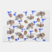 Angel Blue Stars Kitchen Hand Towel Theedoek (Horizontaal)