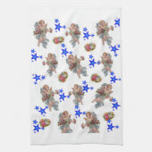 Angel Blue Stars Kitchen Hand Towel Theedoek (Verticaal)