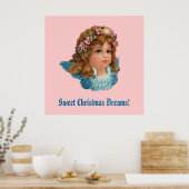  Angel Blue Wings kerstdromen CH404 Poster (Keuken)