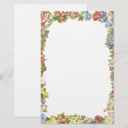 Angel Border Briefpapier (Voorkant / Achterkant)