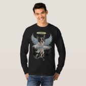 Angel Boston Terrier Shadow onder water Devil Bost T-shirt (Voorkant volledig)