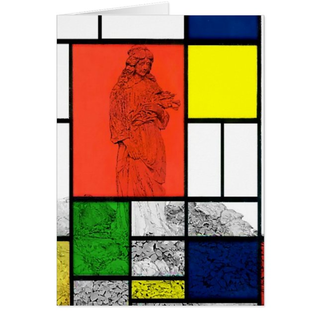 Angel Bouquet Glas in lood All Occasion Kaart (Voorkant)