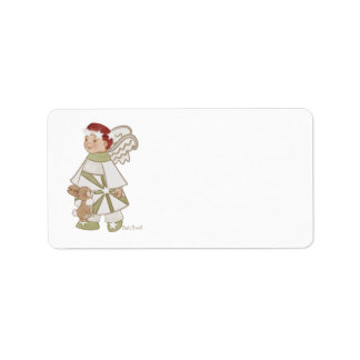 Angel Boy en Bunny Adresetiketten Etiket