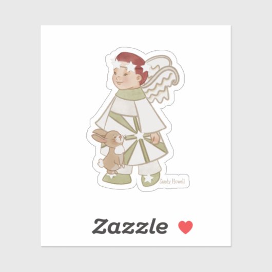 Angel Boy en Bunny Sticker (Vel)