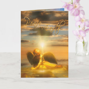 Angel Boy Kerstmis "PEACE ON AARTH Card" Kaart