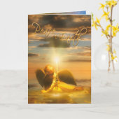 Angel Boy Kerstmis "PEACE ON AARTH Card" Kaart (Gele Bloem)