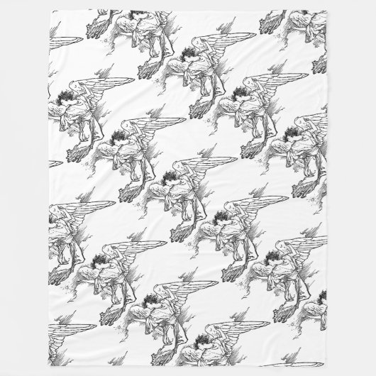 Angel Briefkaart Fleece Blanket (Voorkant)