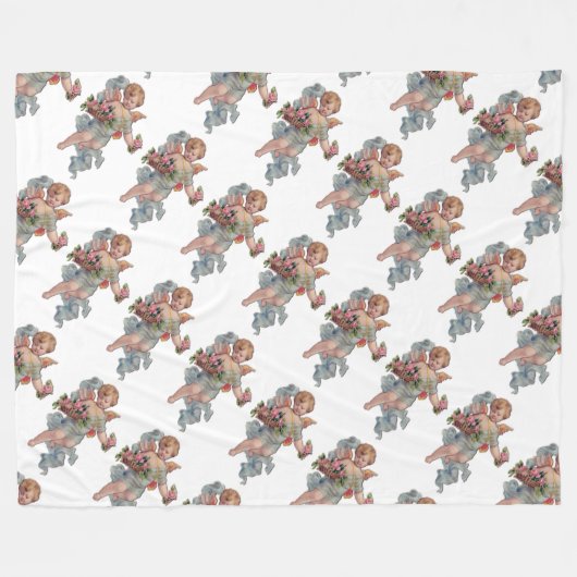 Angel Briefkaart Fleece Blanket (Voorkant (Horizontaal))