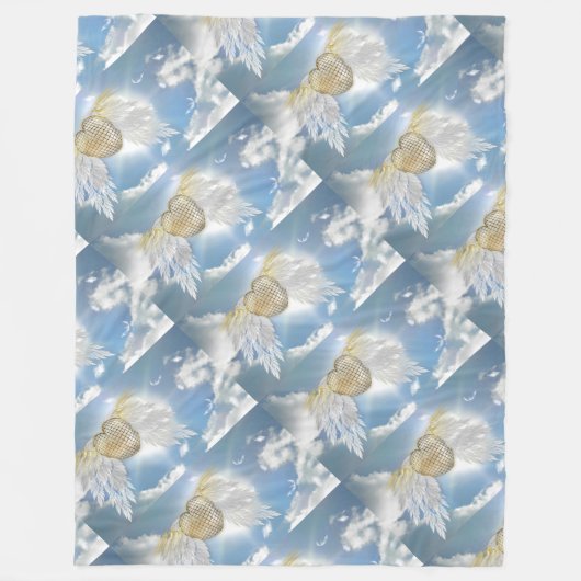 Angel Briefkaart Fleece Blanket (Voorkant)