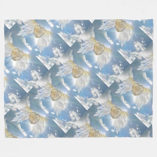 Angel Briefkaart Fleece Blanket (Voorkant (Horizontaal))