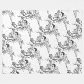 Angel Briefkaart Fleece Blanket Deken (Voorkant (Horizontaal))