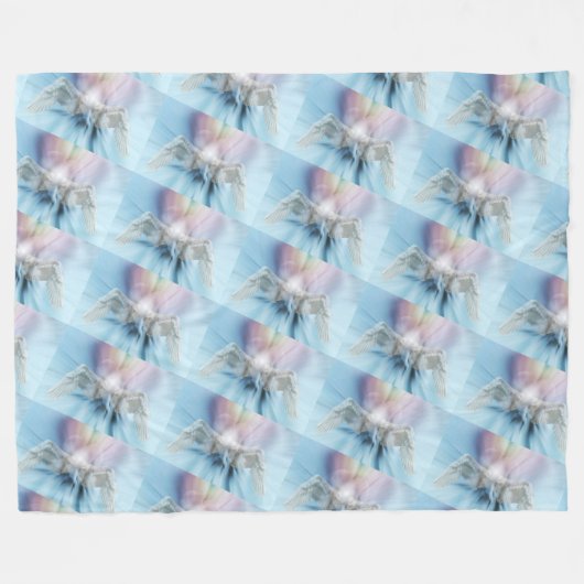 Angel Briefkaart Fleece Deken (Voorkant (Horizontaal))