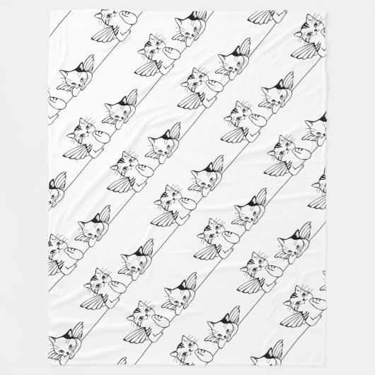Angel Briefkaart fleece deken (Voorkant)