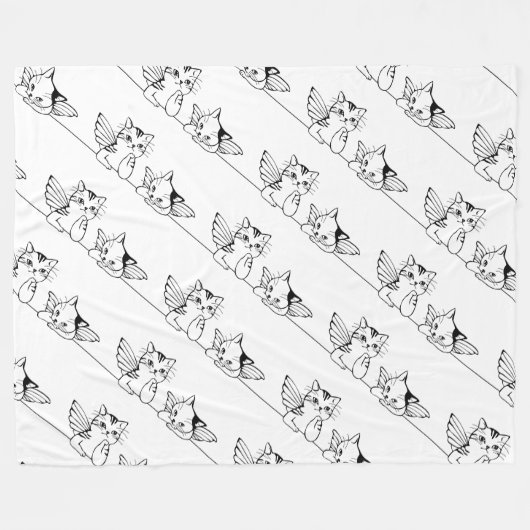 Angel Briefkaart fleece deken (Voorkant (Horizontaal))