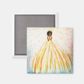 Angel Bright 2 Inch Square Magnet (Voorkant / Achterkant)