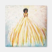 Angel Bright 2 Inch Square Magnet (Voorkant)