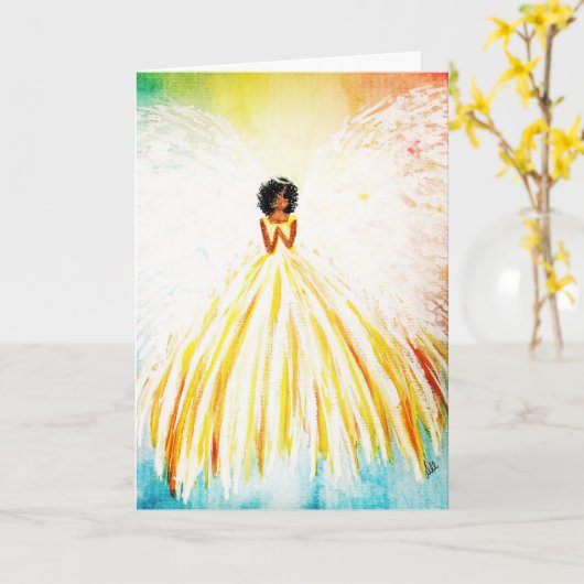 Angel Bright Holiday Kaart (Gele Bloem)