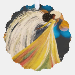 Angel Bright Paper Ornament Kaart