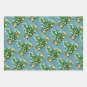 Angel bringing Christmas gifts and presents Inpakpapier Vel (Voorkant 3)