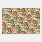 Angel bringing Christmas gifts and presents Inpakpapier Vel (Voorkant 2)