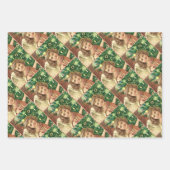 Angel bringing Christmas gifts and presents Inpakpapier Vel (Voorkant)