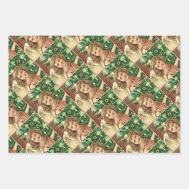 Angel bringing Christmas gifts and presents Inpakpapier Vel