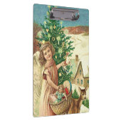 Angel bringing Christmas gifts and presents Klembord (Rechts)