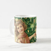 Angel bringing Christmas gifts and presents Koffiemok (Voorkant links)