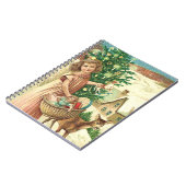 Angel bringing Christmas gifts and presents Notitieboek (Linkerzijde)