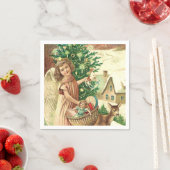 Angel bringing Christmas gifts and presents Servet (Insitu)