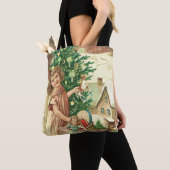 Angel bringing Christmas gifts and presents Tote Bag (Dichtbij)