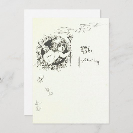 Angel bruiloft uitnodiging (Voorkant / Achterkant)