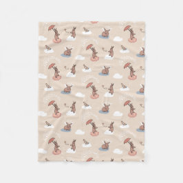 Angel Bunny blanket-bunnies op cloud Fleece Deken