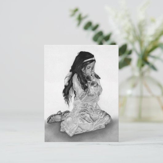 Angel Bunny Briefkaart (Staand voorkant)