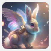 Angel Bunny Vierkante Sticker (Voorkant)