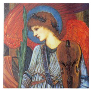 Angel Burne-Jones kerstkunst Tile of Trivet Tegeltje