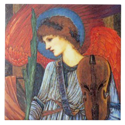 Angel Burne-Jones kerstkunst Tile of Trivet Tegeltje (Voorkant)