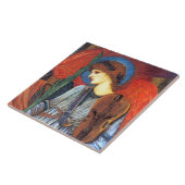 Angel Burne-Jones kerstkunst Tile of Trivet Tegeltje (Zijkant)