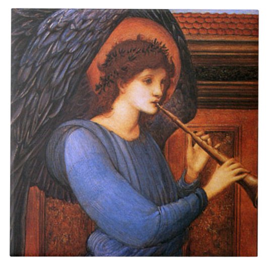 Angel Burne-Jones Tegel voor kerstkunst of Trivet Tegeltje (Voorkant)
