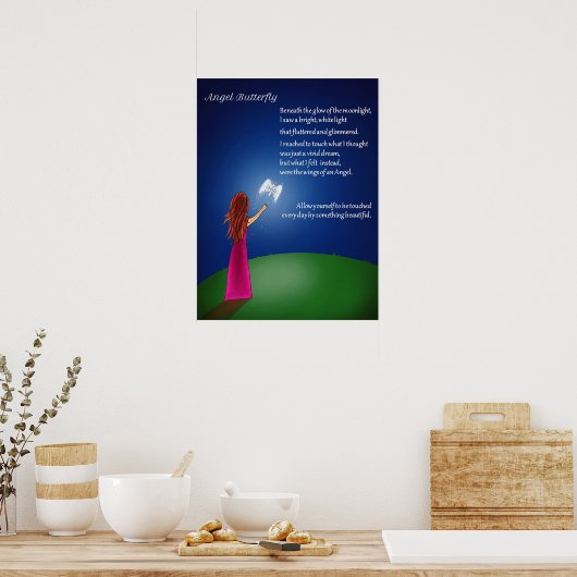 Angel Butterfly Poster (Keuken)