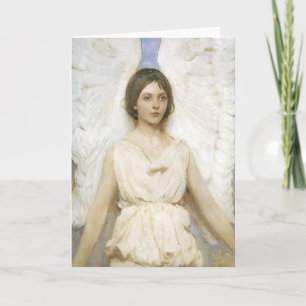 Angel by Abbott Thayer, Vintage Victorian Fine Art Kaart