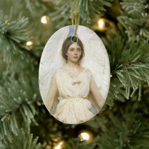 Angel by Abbott Thayer, Vintage Victorian Fine Art Keramisch Ornament